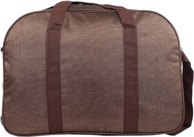 Airish (Expandable) (Expandable) Waterproof Polyester Lightweight 50 L Luggage Travel Duffel Bag with 2 Wheels Travel Duffel Bag (brown] Duffel With Wheels (Strolley)