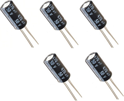 RISARYA 5-PCS SET OF 470uF/50V ELECTROLYTIC CAPACITOR Electronic Components Electronic Hobby Kit