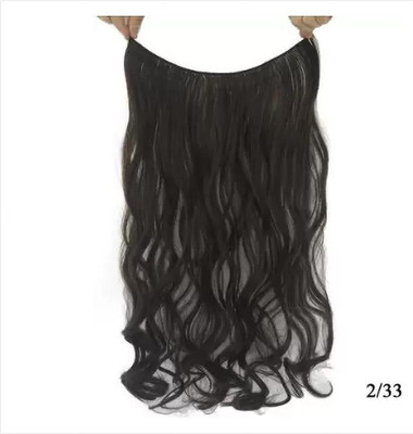 SAMYAK Fascinating Style Clip-in Black Wavy/Curly Hair Extension