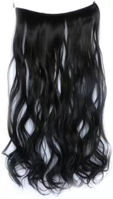 SAMYAK Fascinating Style Clip-in Black Wavy/Curly Hair Extension