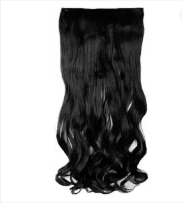 SAMYAK Unique Style Clip-in Jet Black Wavy/Curly Hair Extension