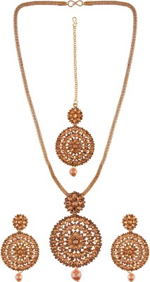 N A F J Alloy Gold-plated Gold Jewellery Set(Pack of 1)