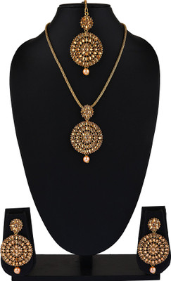 Padmavati Alloy Gold-plated Gold Jewellery Set(Pack of 1)
