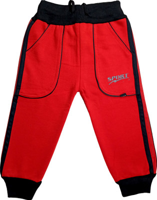 KAVYA Track Pant For Boys(Red, Pack of 1)