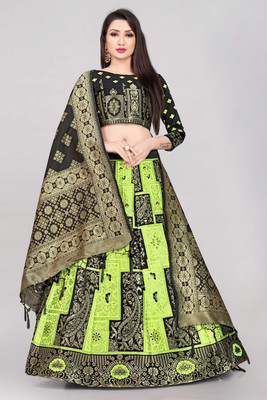 Divastri Self Design Semi Stitched Lehenga Choli(Multicolor)
