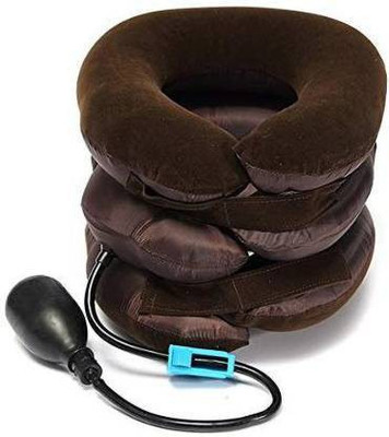 RDE home care Acupressure Health Care System Portable Neck Pillow Three Layer Tractor Massager Exerciser for Cervical Spine Neck Back Shoulder Pain Massager(Brown)