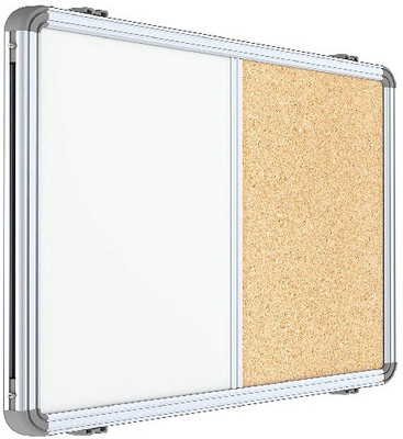 sunway Display Systems Combination board (Magnetic with white Cork Pin-up board Pin up board Bulletin Board(White, Beige)