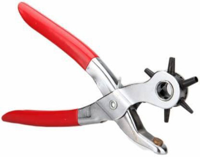 Eopzo 1Pc Revolving Leather Belt Hole Punching Machine with 6 Hole Sizes Punch Plier(Length : 8.66 inch)
