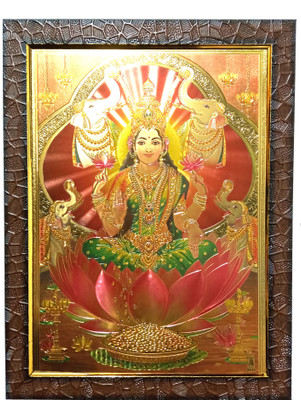 FRAMTASTIC LAKSHMIDEVI GOLDEN FINISH Religious Frame