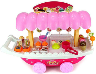 P G IMPEX Candy and Ice Cream Parlor food Cart Set