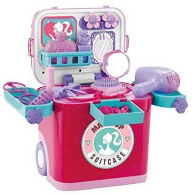 kevil toys Beautiful Make-up Set Suitcase Pretend Household Play Set Toy for Kids ( )