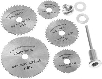 Tanya 6pc HSS Circular Saw Blade Set For Metal & Dremel Rotary To Rotary Bit Set(6 Bits)