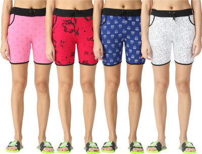 FASHA Printed Women Multicolor Basic Shorts