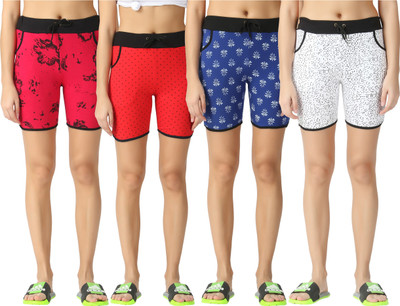 FASHA Printed Women Multicolor Basic Shorts