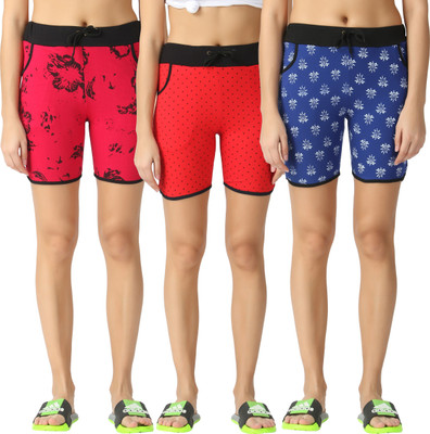 FASHA Printed Women Multicolor Basic Shorts