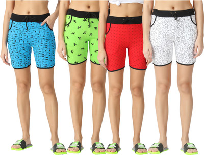 FASHA Printed Women Multicolor Basic Shorts