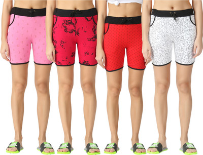FASHA Printed Women Multicolor Basic Shorts