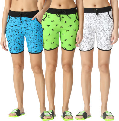 FASHA Printed Women Multicolor Basic Shorts
