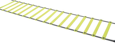 DE JURE FITNESS Adjustable Grey Yellow Agility Ladder 8M Strap 16 Rungs Set Speed Ladder(Grey, Yellow)
