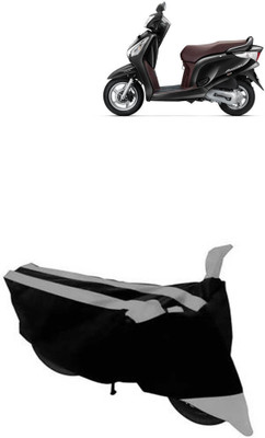 RONISH Waterproof Two Wheeler Cover for Honda(Aviator, Black, Silver)