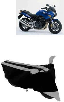 RONISH Waterproof Two Wheeler Cover for Honda(CBF, Black, Silver)