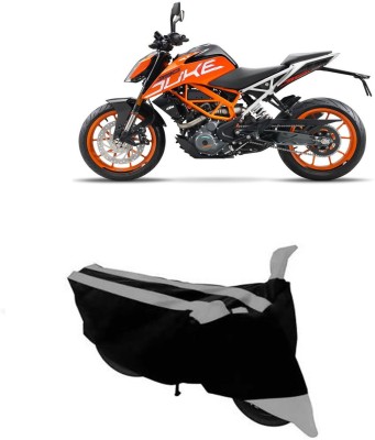 RONISH Waterproof Two Wheeler Cover for KTM(Duke 390, Black, Silver)