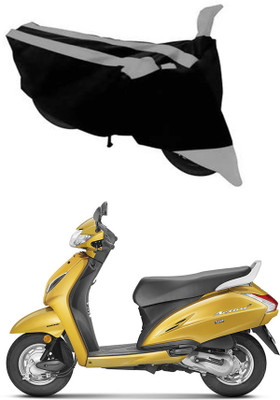 RONISH Waterproof Two Wheeler Cover for Honda(Activa 6G, Black, Silver)