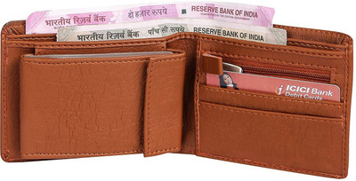 Shiv Men Tan Artificial Leather Wallet(8 Card Slots)
