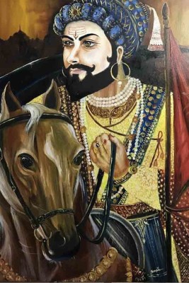 Chhatrapati Shivaji Maharaj Waterproof Vinyl Sticker Poster || (24X36 inches) can1956-3 Fine Art Print(36 inch X 24 inch, Rolled)