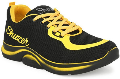 Shuzer68 Premium Quality Solid Trendy Comfortbale Lace-Up Sports gyming and Running Shoes For Men(Black)