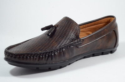 DAMOGI Loafers For Men(Brown , 7)