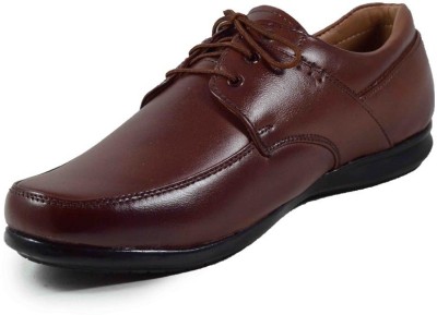 DAMOGI BrownSyntheticLace-UpsFormal Shoe Derby For Men(Brown , 6)