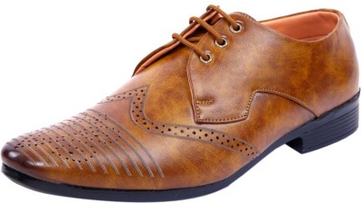 DAMOGI Derby For Men(Tan , 7)