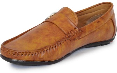 DAMOGI TanSyntheticSlip OnLoafer Loafers For Men(Tan , 10)