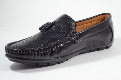 DAMOGI Loafers For Men(Black , 8)