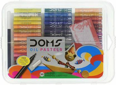 DOMS Oil Pastel (50 shades), Free Sketch color inside(Multicolor)