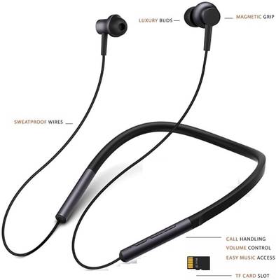 FKU 8D Magnetic Neckband with Memory Card Slot Bluetooth Headset