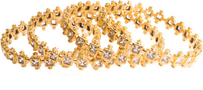 Manikya Copper Gold-plated Bangle Set(Pack of 4)