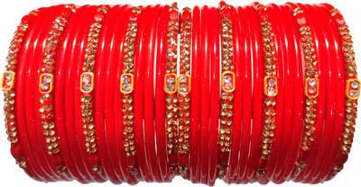 sandeep Glass Bangle Set(Pack of 34)