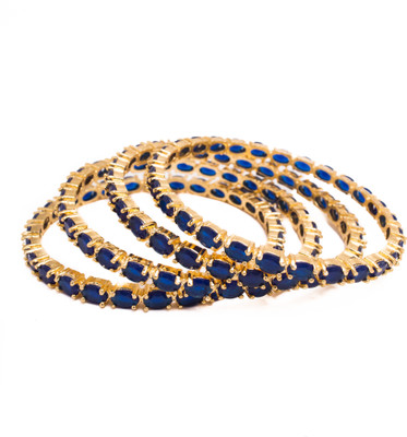 Manikya Copper Gold-plated Bangle Set(Pack of 4)