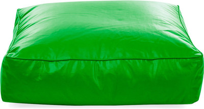 STYLE HOMEZ XXL Classic Square Floor Cushion Bean Bag Footstool  With Bean Filling(Green)