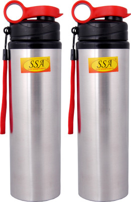 Shivshakti Arts 750 ml Steel Sipper(Pack of 2, Red)