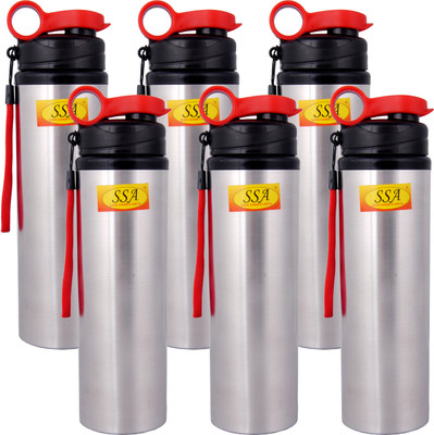 Shivshakti Arts 750 ml Steel Sipper(Pack of 6, Red)