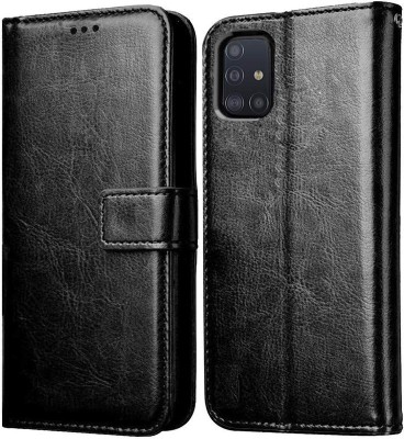 Rakulo Flip Cover for Samsung Galaxy M51(Black, Dual Protection, Pack of: 1)