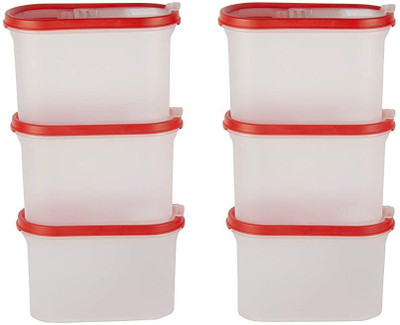 Cutting EDGE Plastic Utility Container  - 1200 ml(Pack of 6, Red)