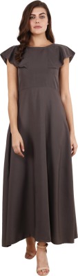 Shyammc Women Gown Grey Dress