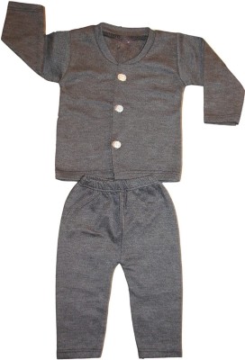 OSWAL JBI Top - Pyjama Set For Baby Boys & Baby Girls(Black, Pack of 1)