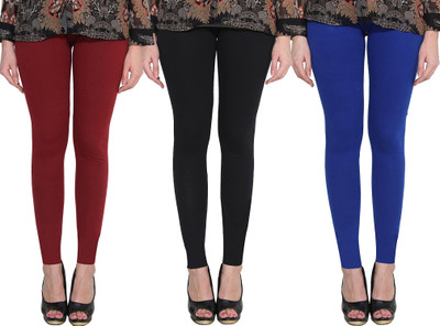 Clarita Ankle Length Ethnic Wear Legging(Maroon, Black, Blue, Solid)