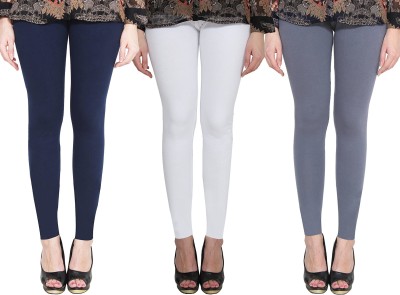 Clarita Ethnic Wear Legging(Dark Blue, White, Grey, Solid)