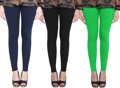 Clarita Ankle Length Ethnic Wear Legging(Dark Blue, Black, Light Green, Solid)